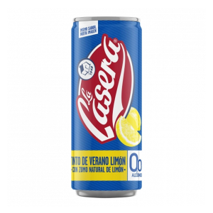 TINTO DE VERANO LA CASERA LIMON SIN ALCOHOL LATA 33CL.